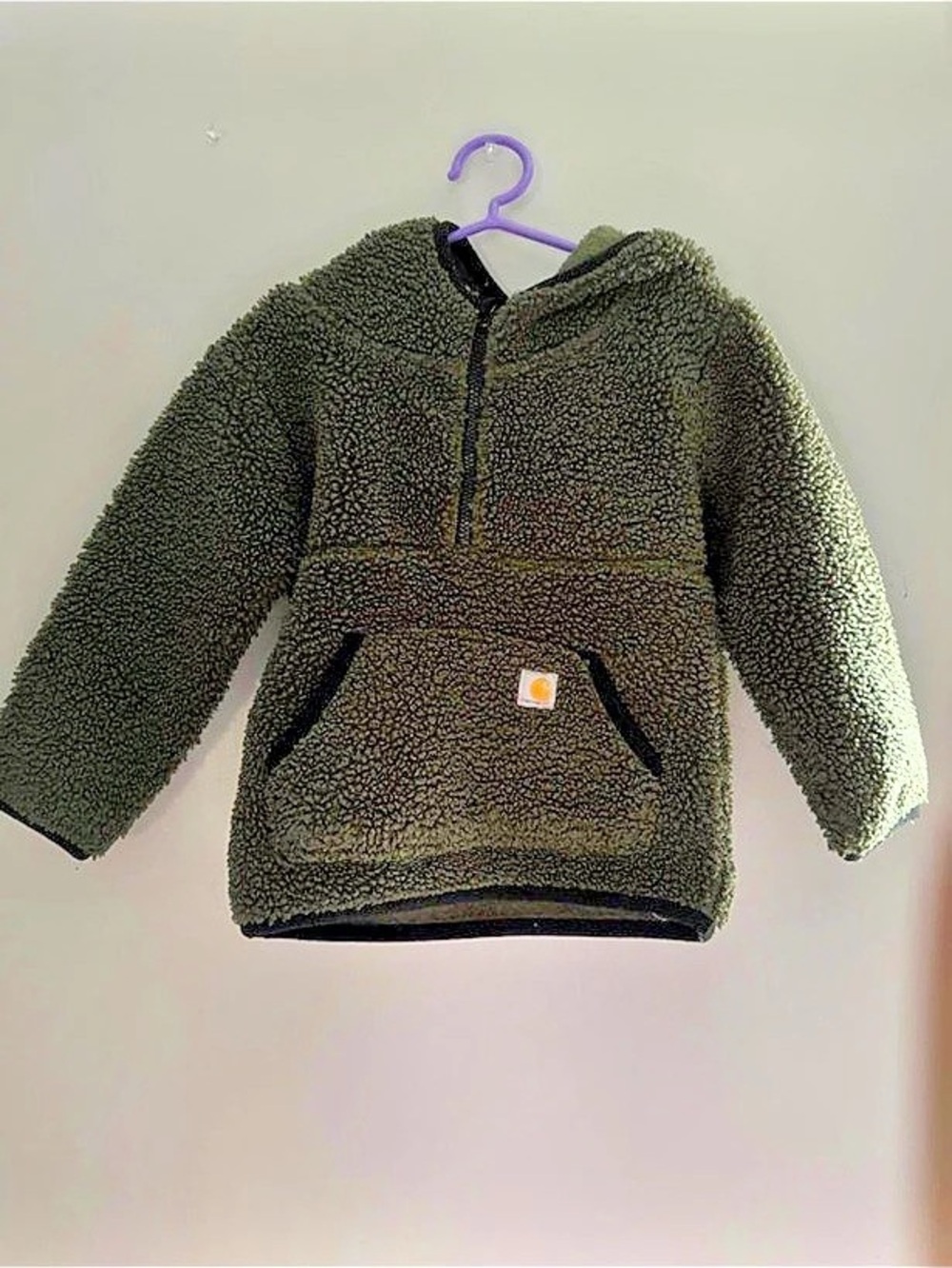 Carhartt Boys Long-Sleeve Sherpa Half-Zip Hoodie Boys Sherpa Half-Zip Hoodie